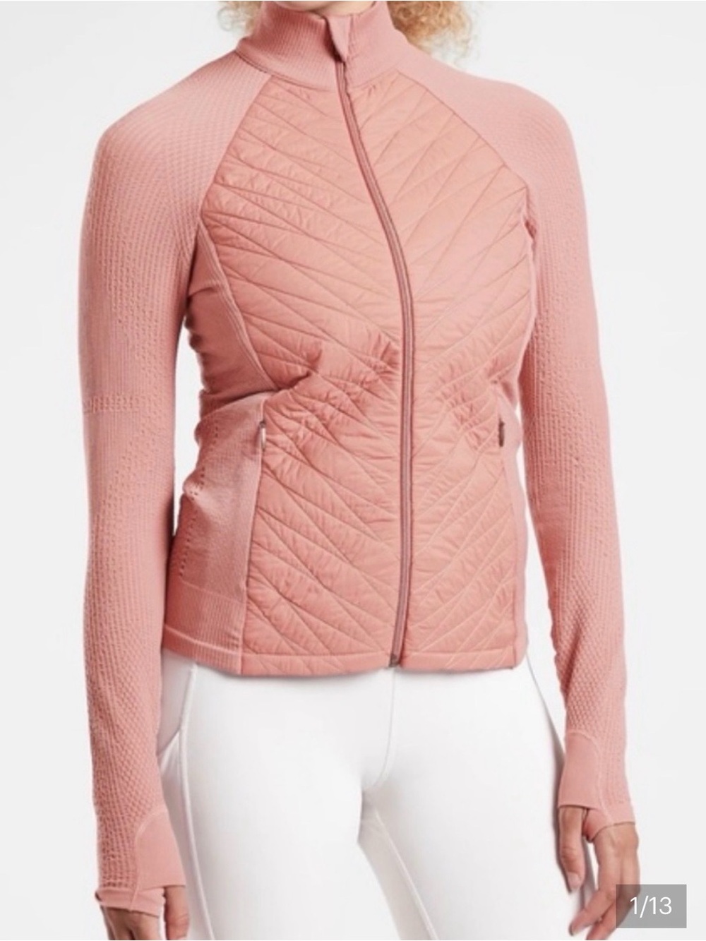 Athleta Flurry Force Quilted Utility Jacket - Mauve